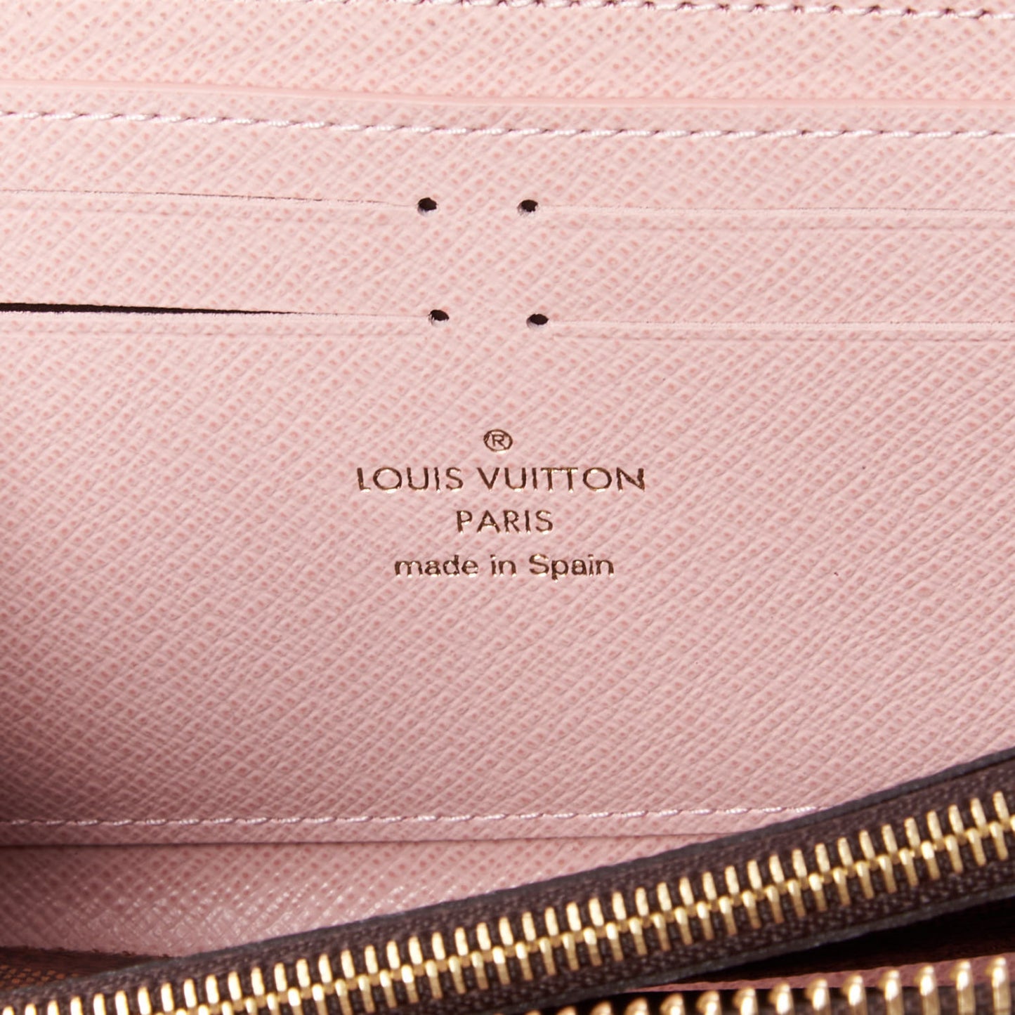Damier Ebene Clemence Wallet Rose Ballerine
