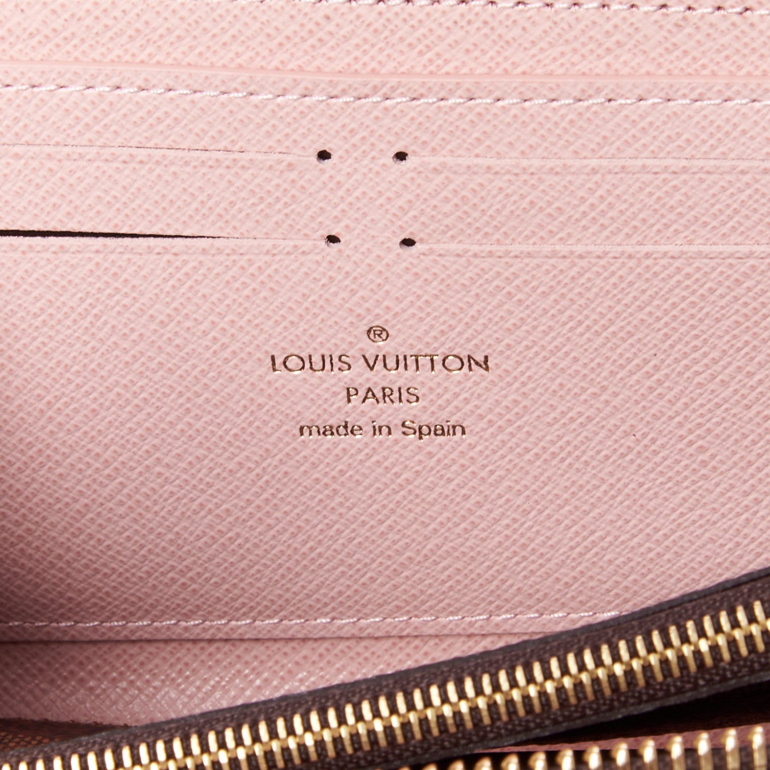 Louis Vuitton Damier Ebene Clemence Wallet Rose Ballerine 8 of 8