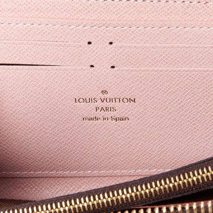 Louis Vuitton Damier Ebene Clemence Wallet Rose Ballerine 8 of 8