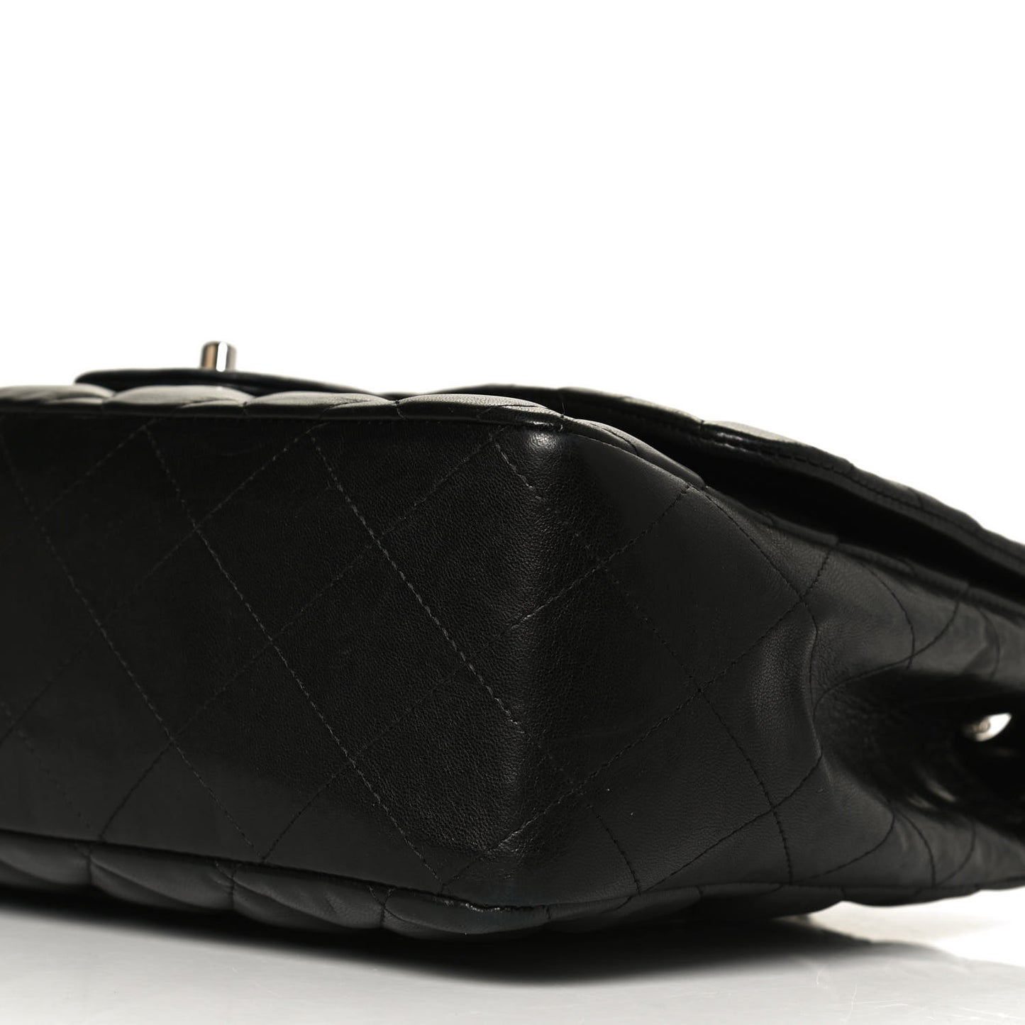 Lambskin Quilted Jumbo Flap Bijoux Chain Black