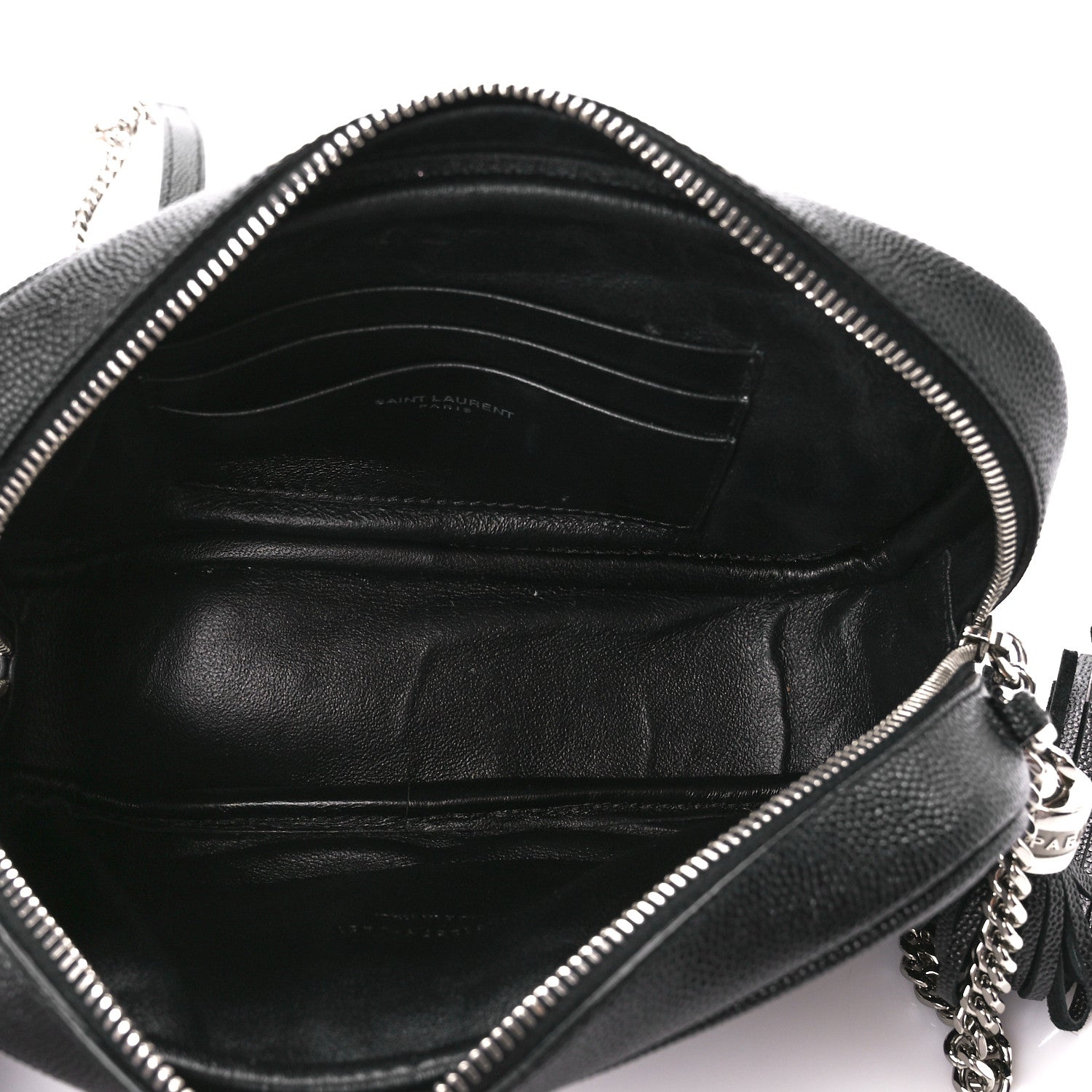 Saint Laurent Grain De Poudre Matelasse Monogram Mini Lou Camera Bag Black 5 of 10