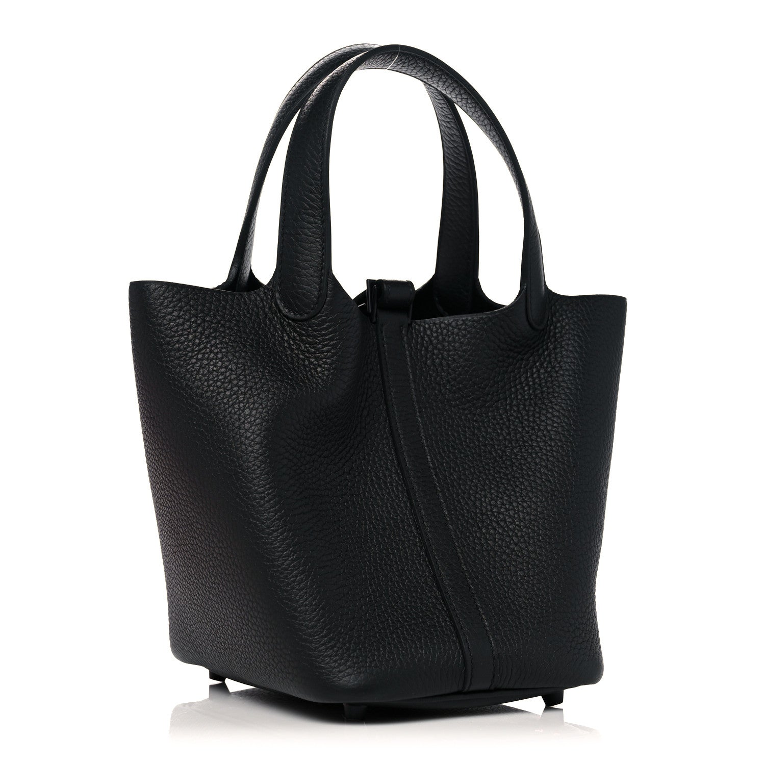 Hermes Taurillon Clemence Monochrome Picotin Lock 18 PM Black 3 of 9