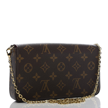 Louis Vuitton Monogram Pochette Felicie Chain Wallet Fuchsia 3 of 10
