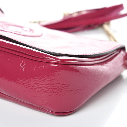 Gucci Patent Medium Soho Flap Crossbody Bright Bougainvillea 11 of 11