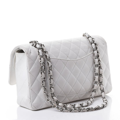 Chanel Caviar Quilted Medium Double Flap White 2 of 4