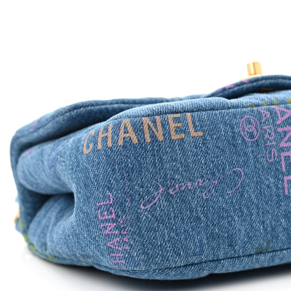 Chanel Denim Quilted Mini Denim Mood Rectangular Flap Blue Multicolor 9 of 11