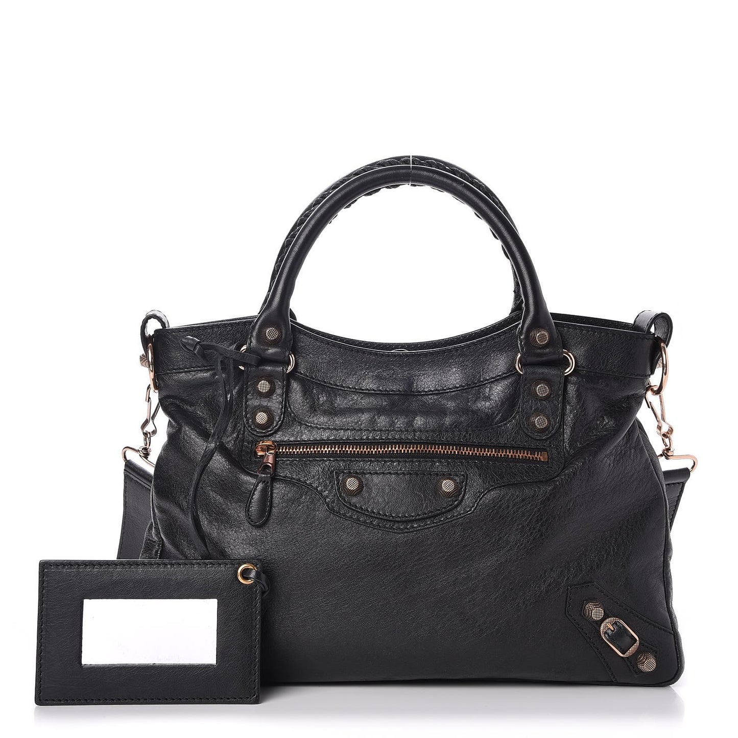Agneau Giant 12 Rose Gold Hardware Town Black