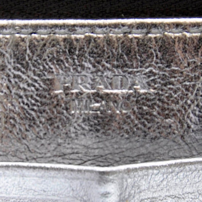 Prada Spazzolato Zip Around Wallet Silver 7 of 7