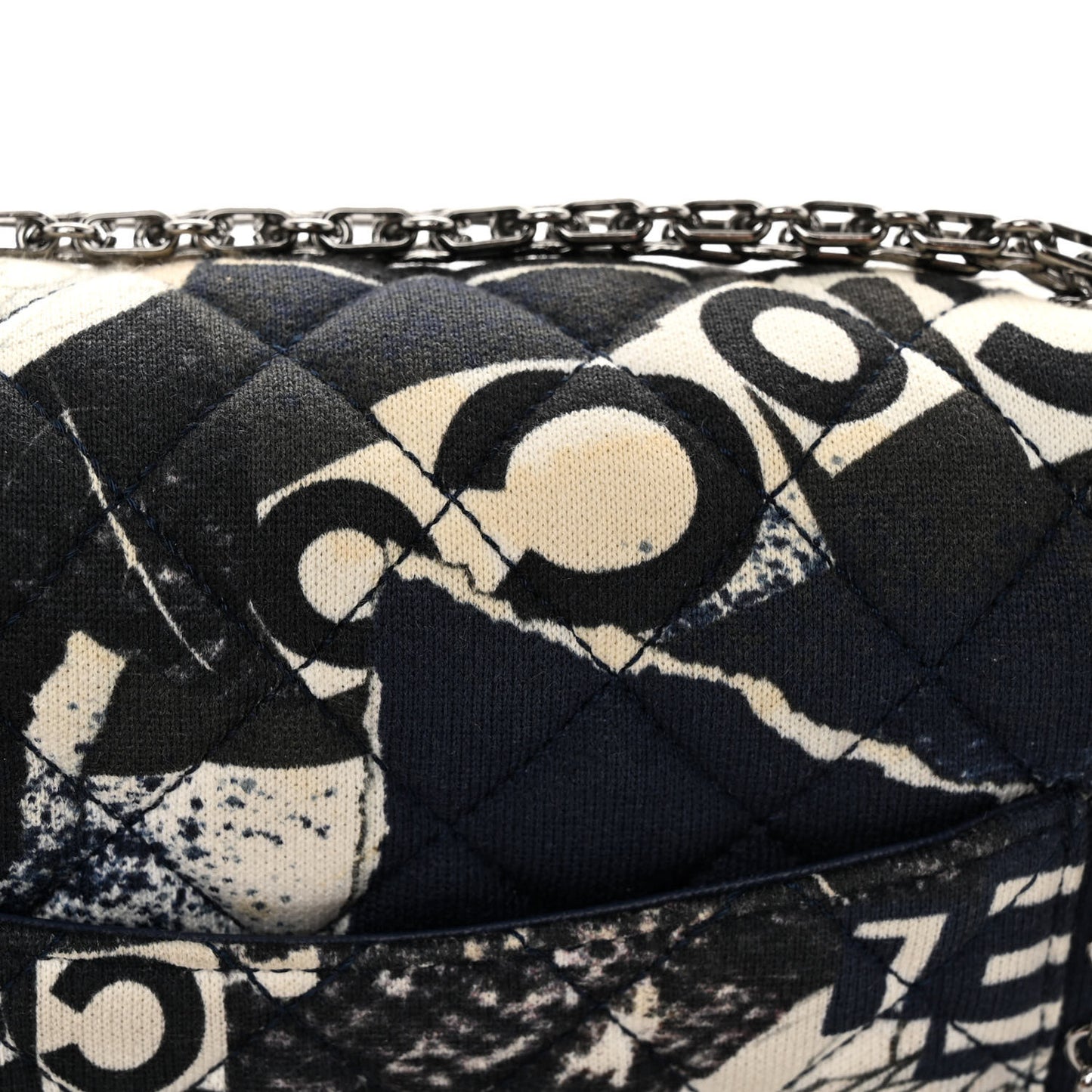 Jersey Quilted Camellia 2.55 Reissue 225 Flap Navy Blue