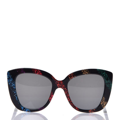 Gucci Acetate Glitter Sunglasses GG0327S Black 2 of 8