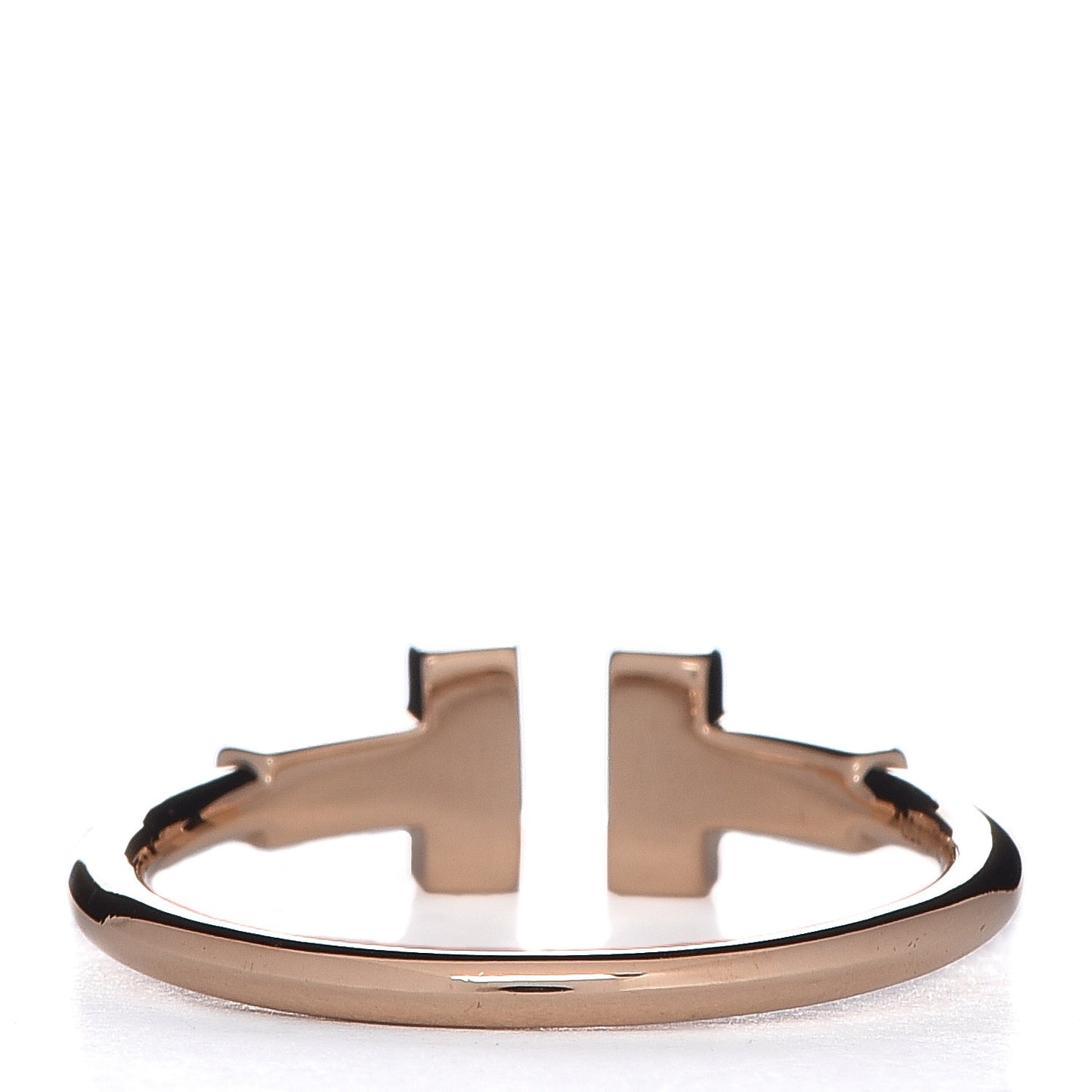 18K Rose Gold Diamond T Wire Ring 56 7.5