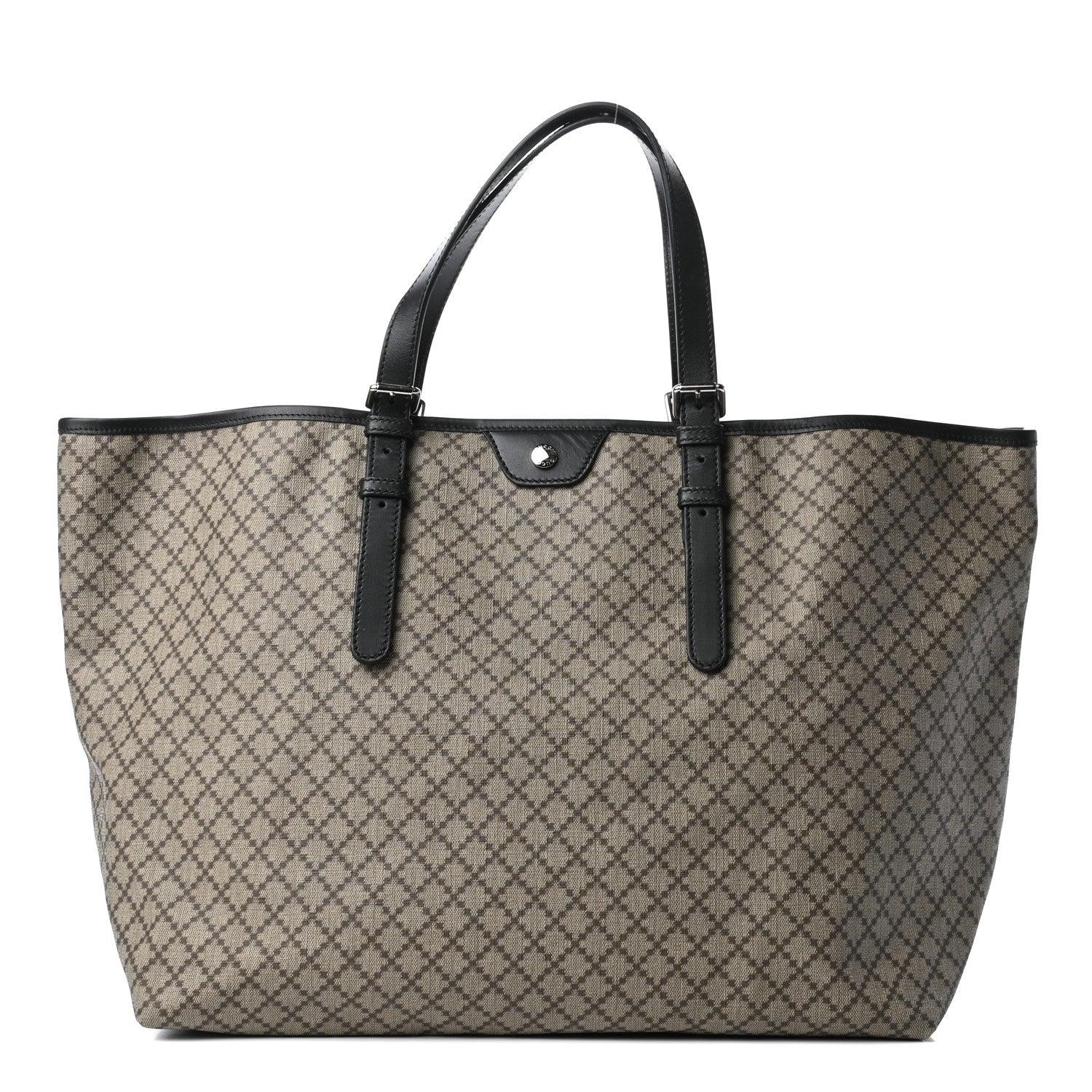 Gucci Coated Canvas Diamante Plus Tote Bag Black 1 of 9