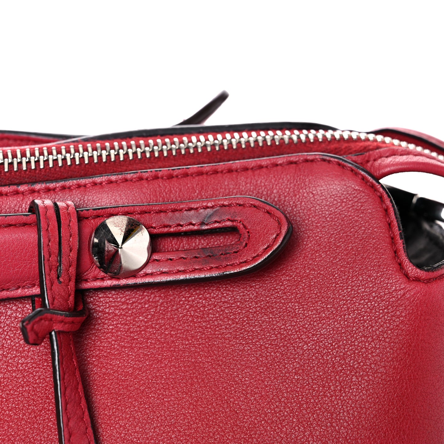 Vitello Dolce Marmol Large By The Way Boston Bag Ciliegia