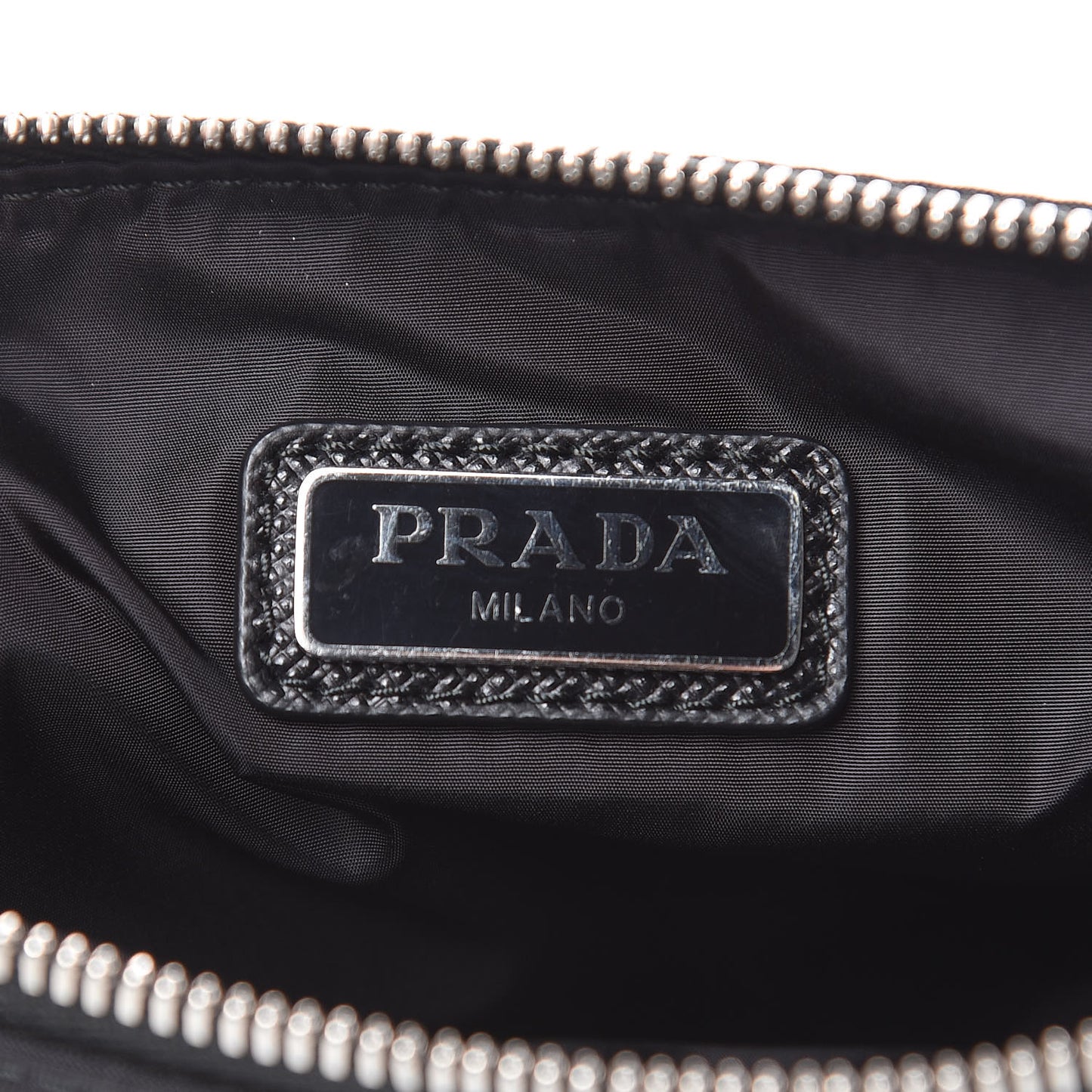 Tessuto Nylon Saffiano Wristlet Black