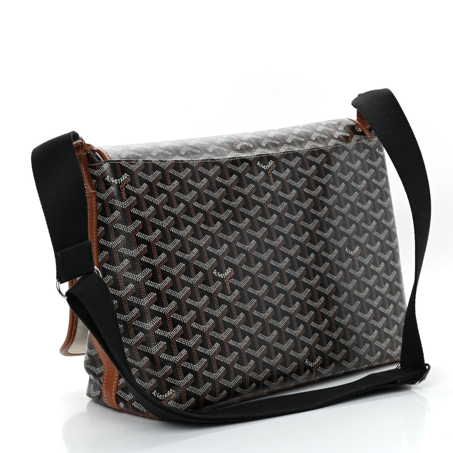 Goyardine Capetien Messenger Bag Black Gold