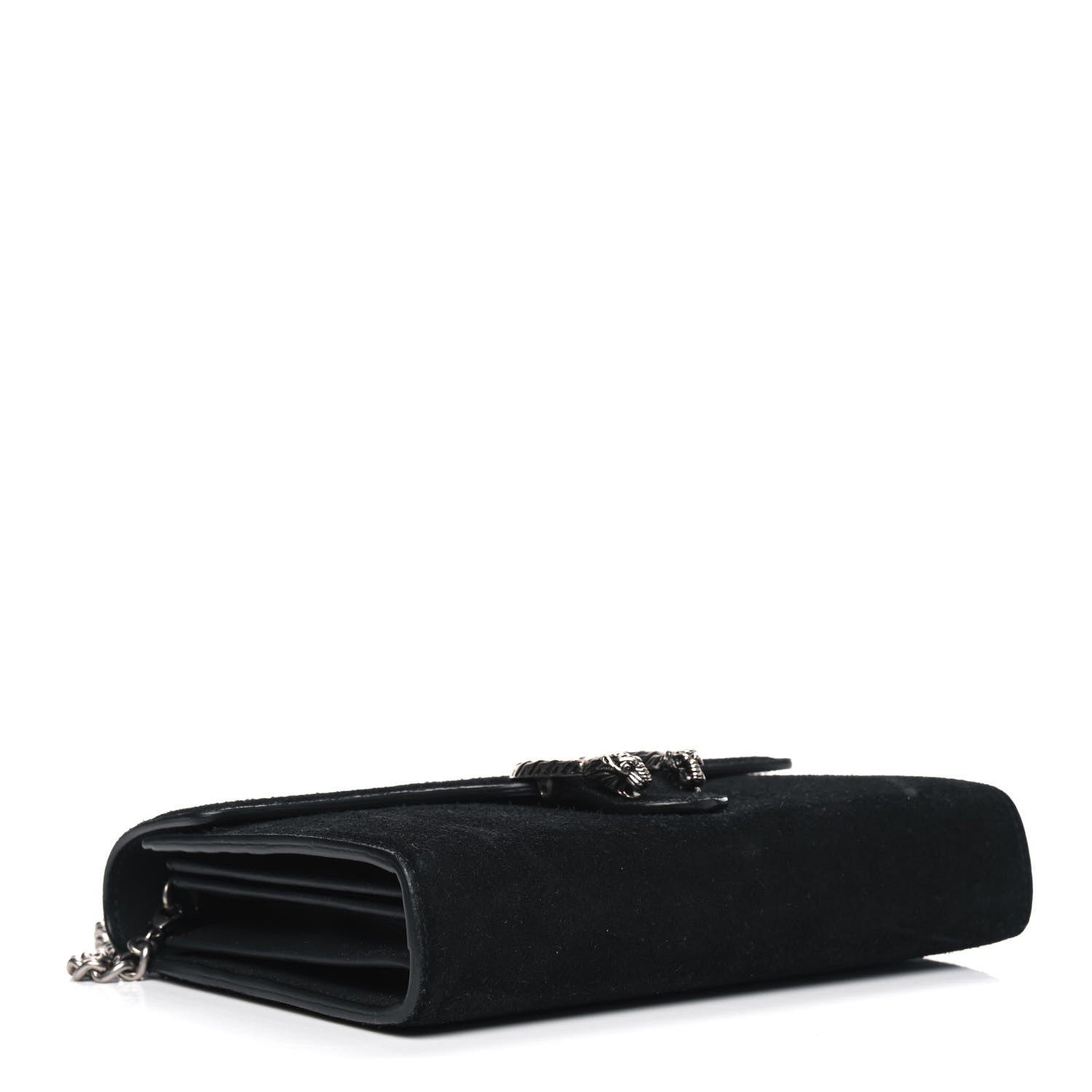 Gucci Suede Mini Dionysus Chain Wallet Black 3 of 6
