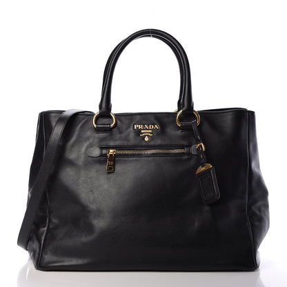 Prada Soft Calf Tote Black 1 of 11
