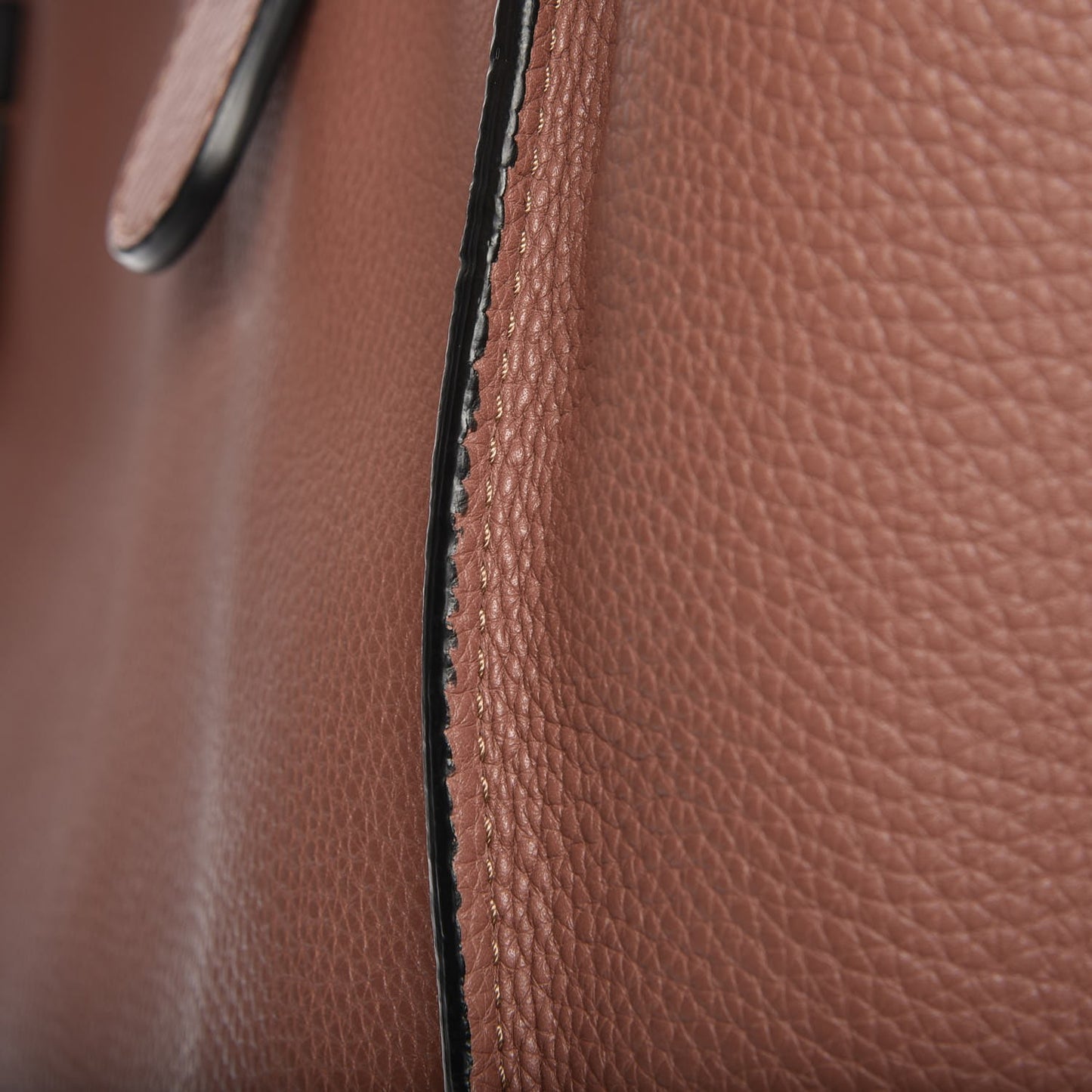 Grained Calfskin To Be Cool Tote Brownish