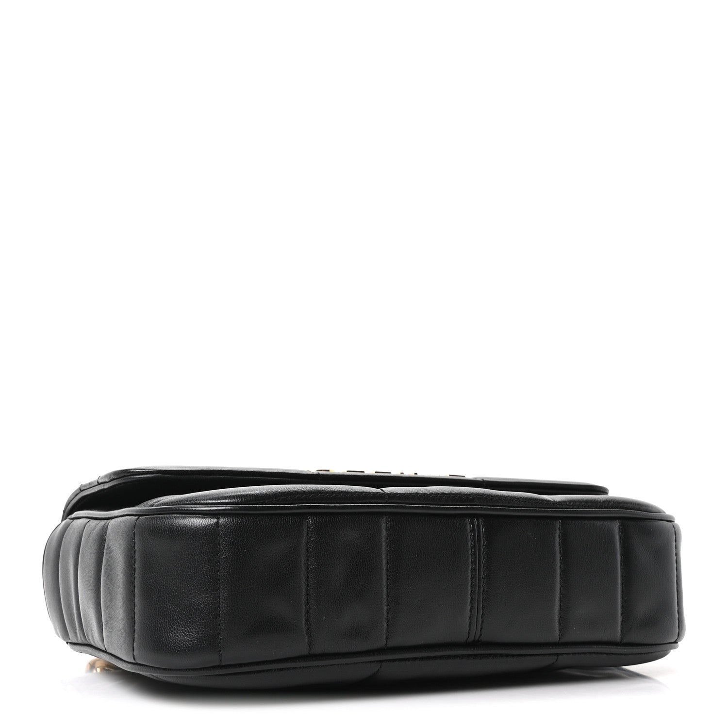 Celine Goatskin Matelasse Chain Shoulder Bag Black 4 of 9