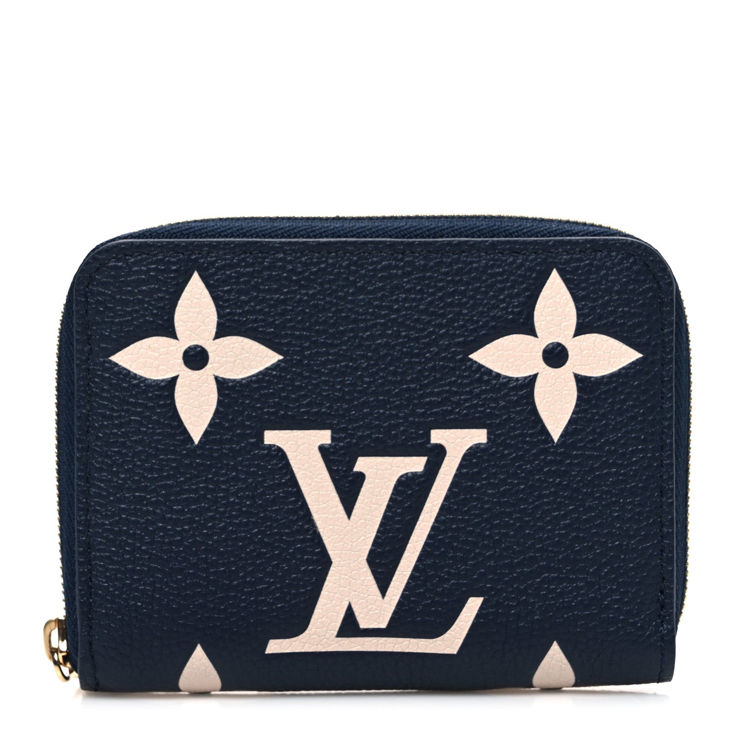 Louis Vuitton Empreinte Monogram Giant Zippy Coin Purse Navy Creme 1 of 7