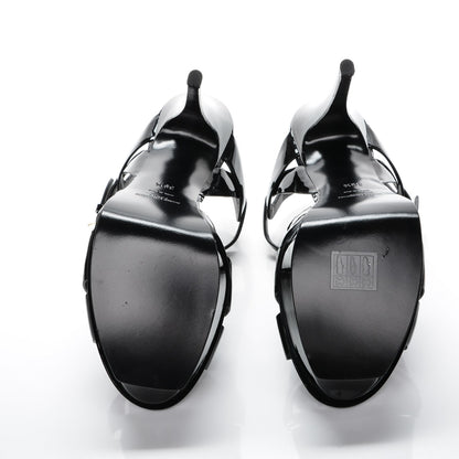 Saint Laurent Patent Tribute 105 Platform Sandals 39.5 Black 5 of 7