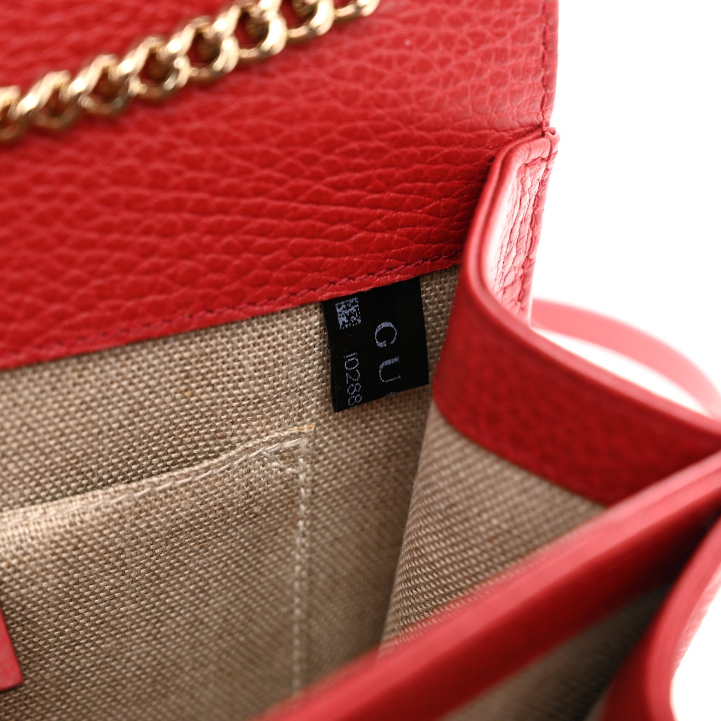 Dollar Calfskin Small Interlocking G Shoulder Bag Red