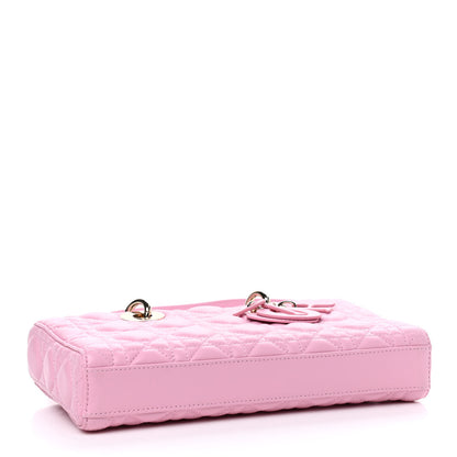 Christian Dior Lambskin Cannage East West Lady Dior Light Pink 4 of 9