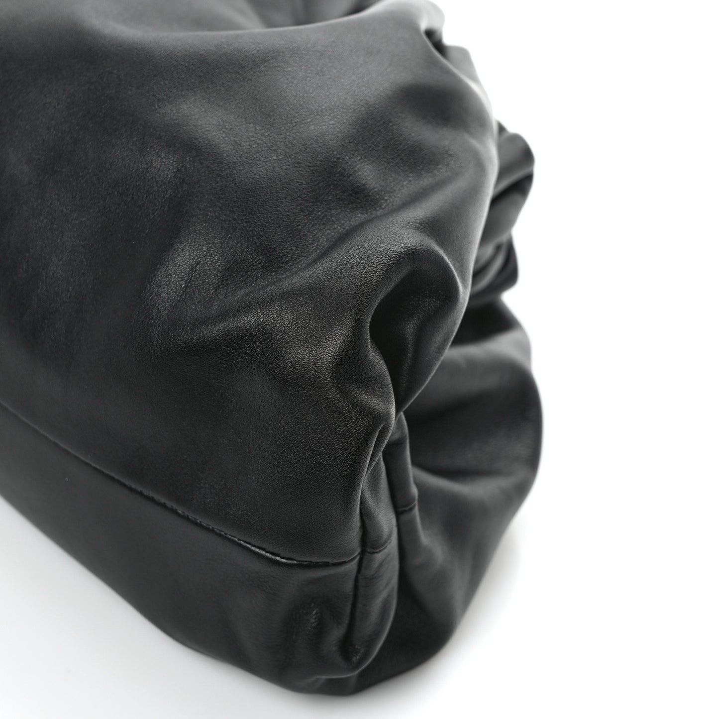 Smooth Butter Calf The Pouch Oversized Clutch Black