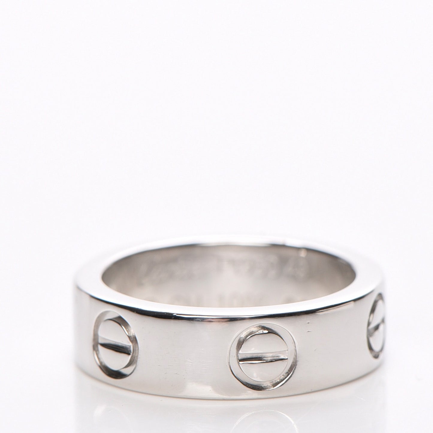 Platinum Diamond 5.5mm LOVE Ring 49 4.75