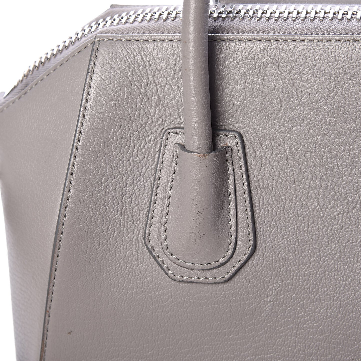 Sugar Goatskin Small Antigona Pearl Grey