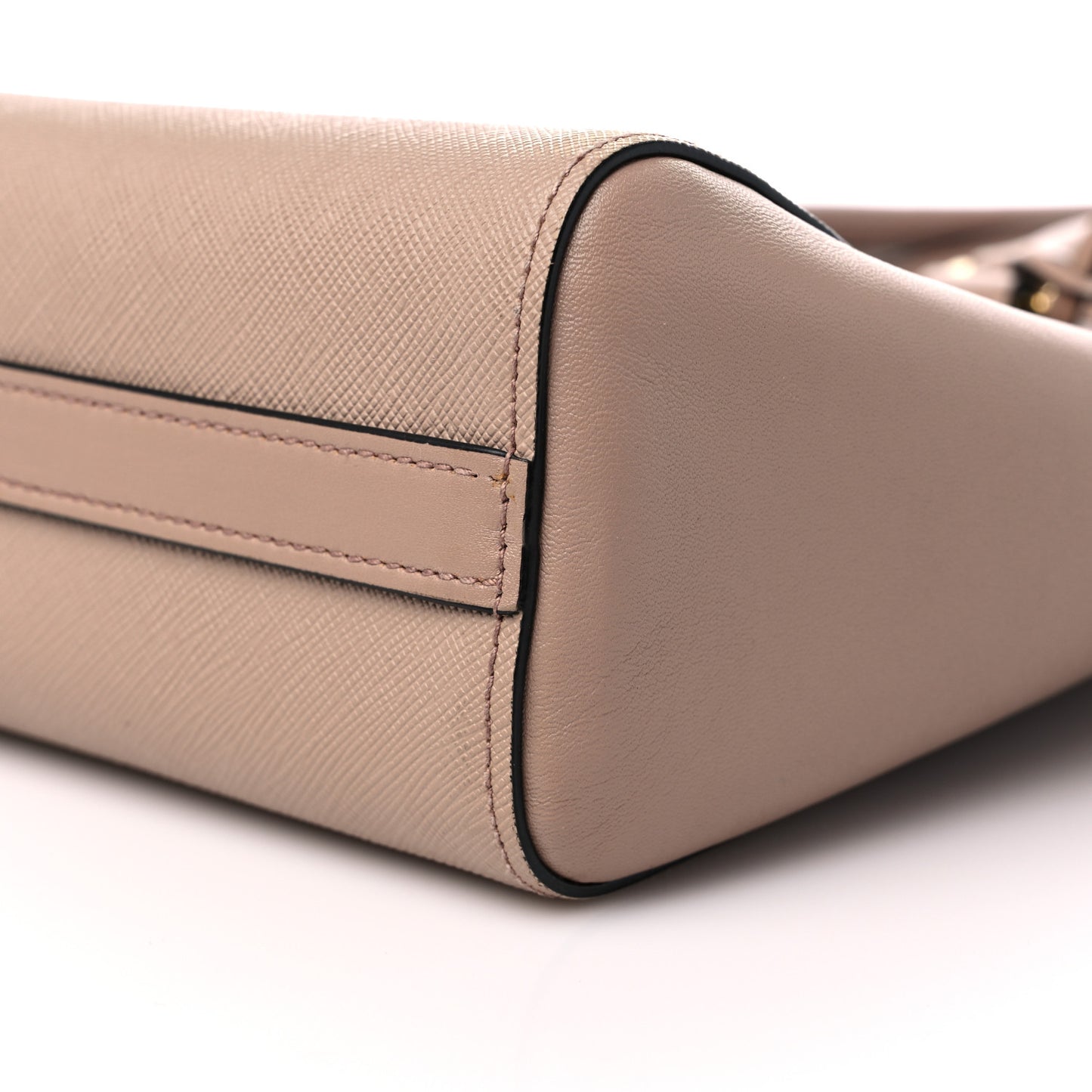 Saffiano Soft Calfskin Small Zippered Tote Cipria