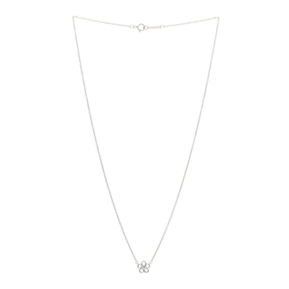 Tiffany Platinum Diamond Small Enchant Flower Pendant Necklace 3 of 5