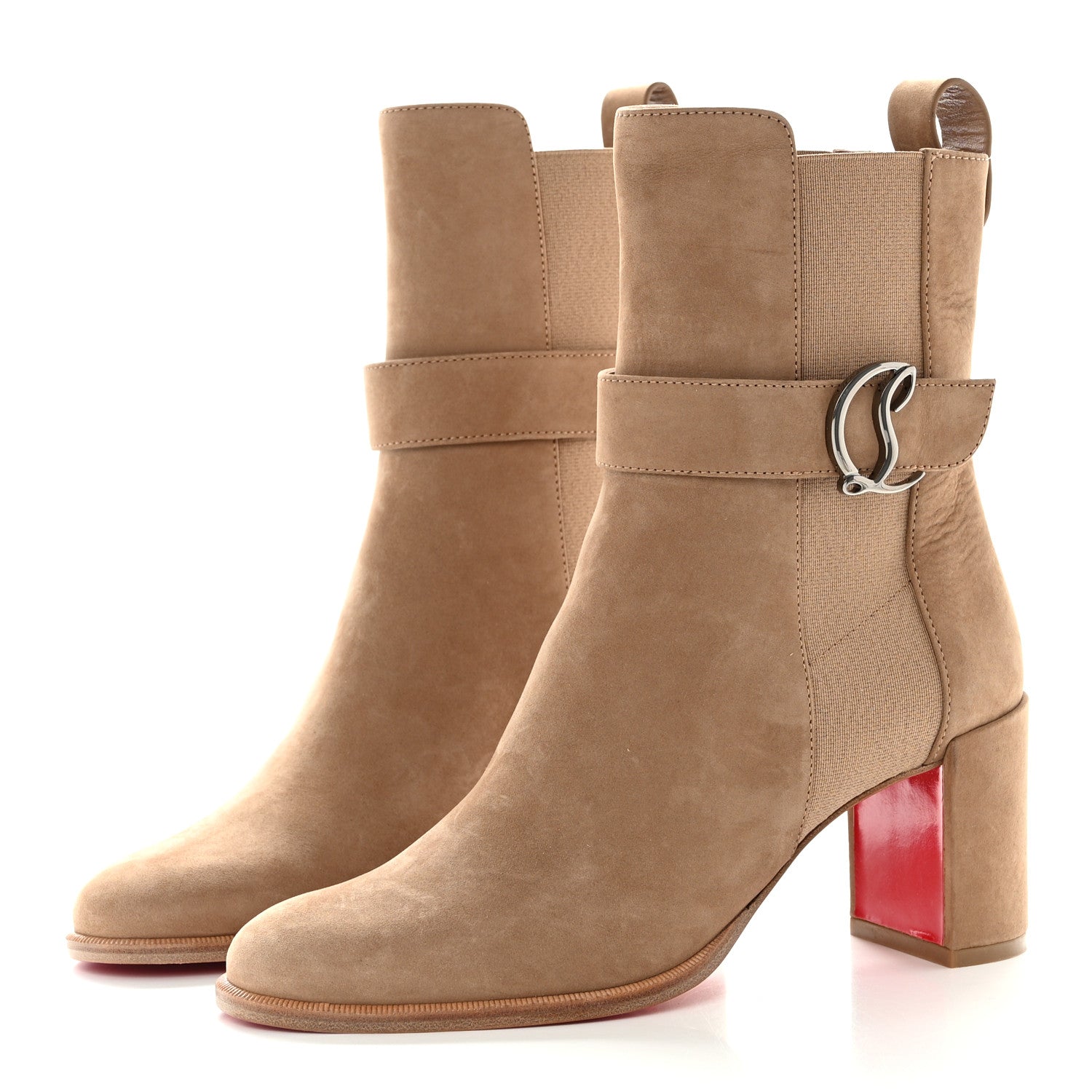 Christian Louboutin Suede CL Chelsea 70 Booty 36.5 Roca 3 of 8