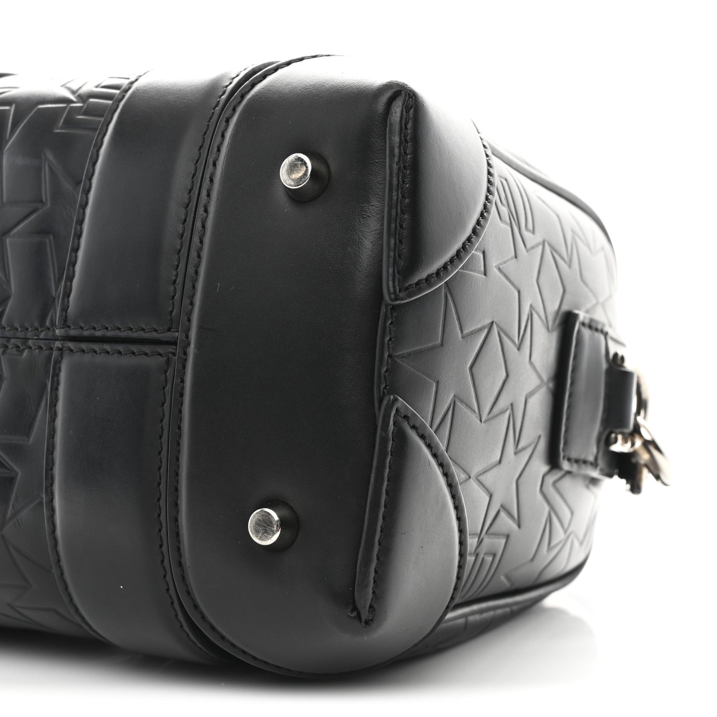 Calfskin Star Embossed Micro Lucrezia Black