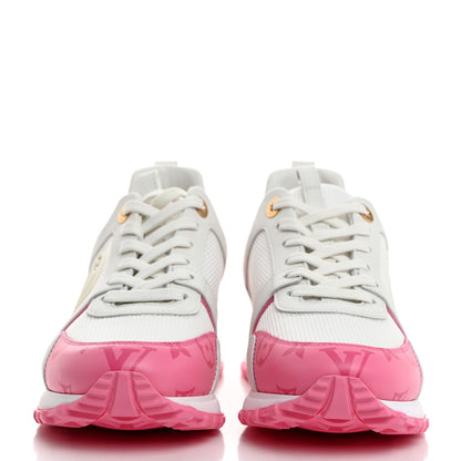 Louis Vuitton Calfskin Monogram Run Away Sneakers 38 White Pink 2 of 9