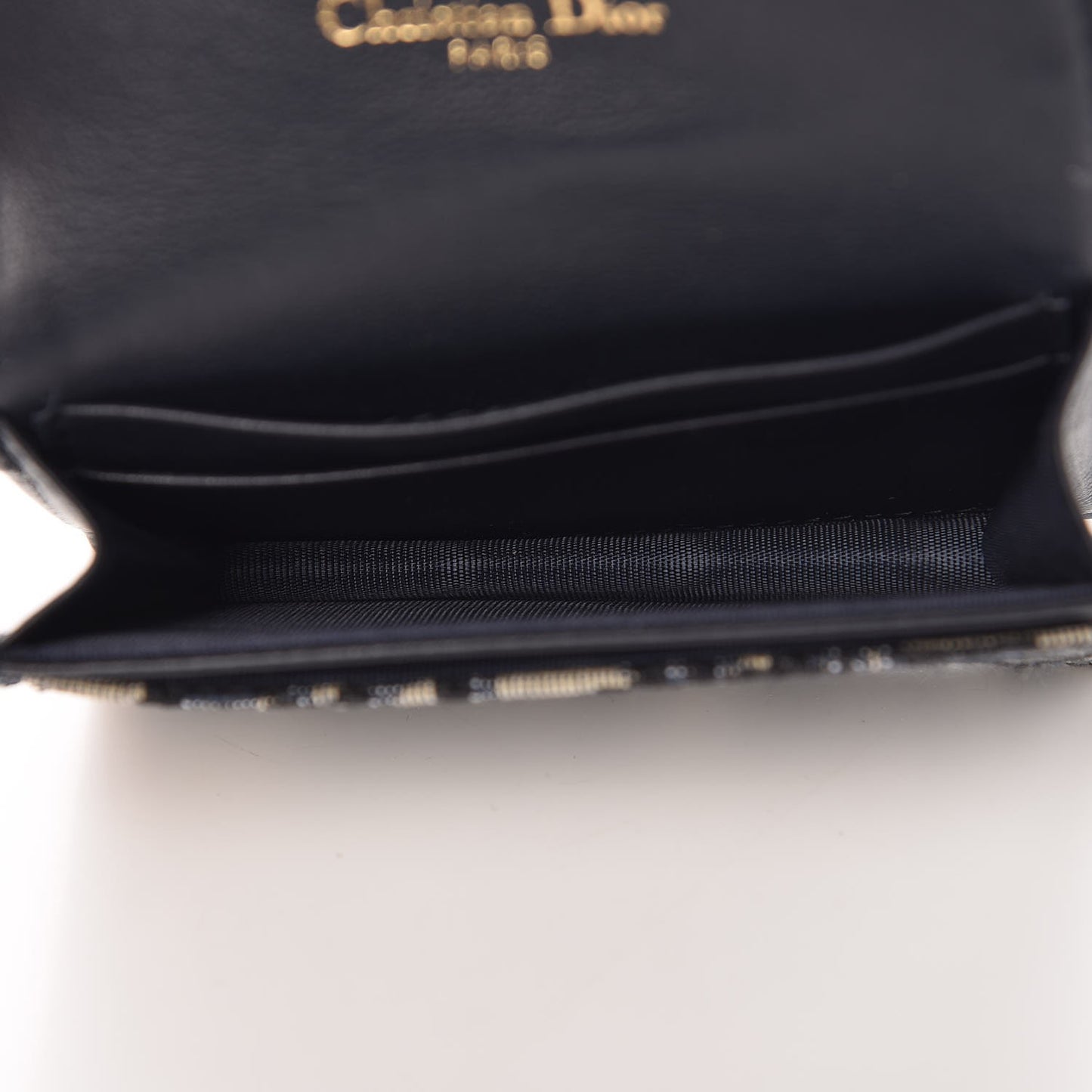 Oblique Saddle Card Holder Blue