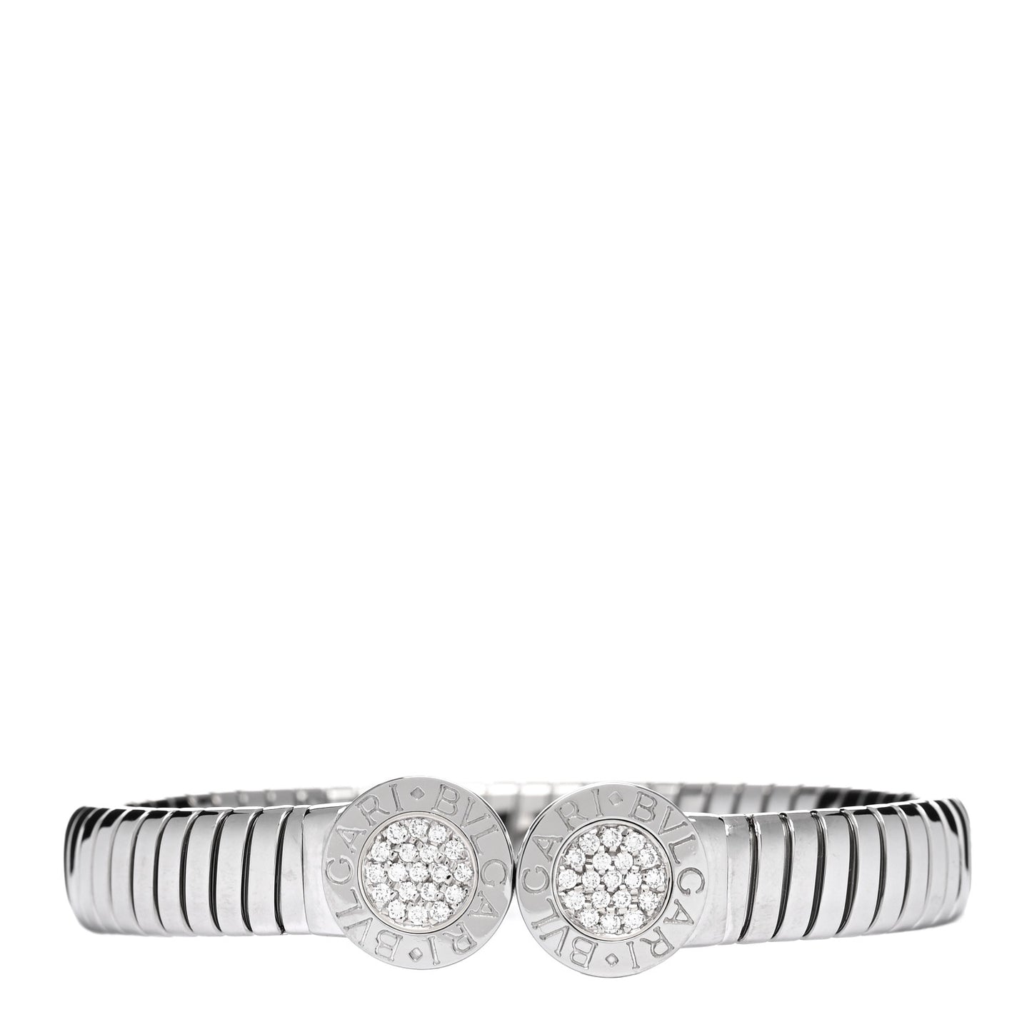 Stainless Steel Diamond Tubogas Cuff Bracelet