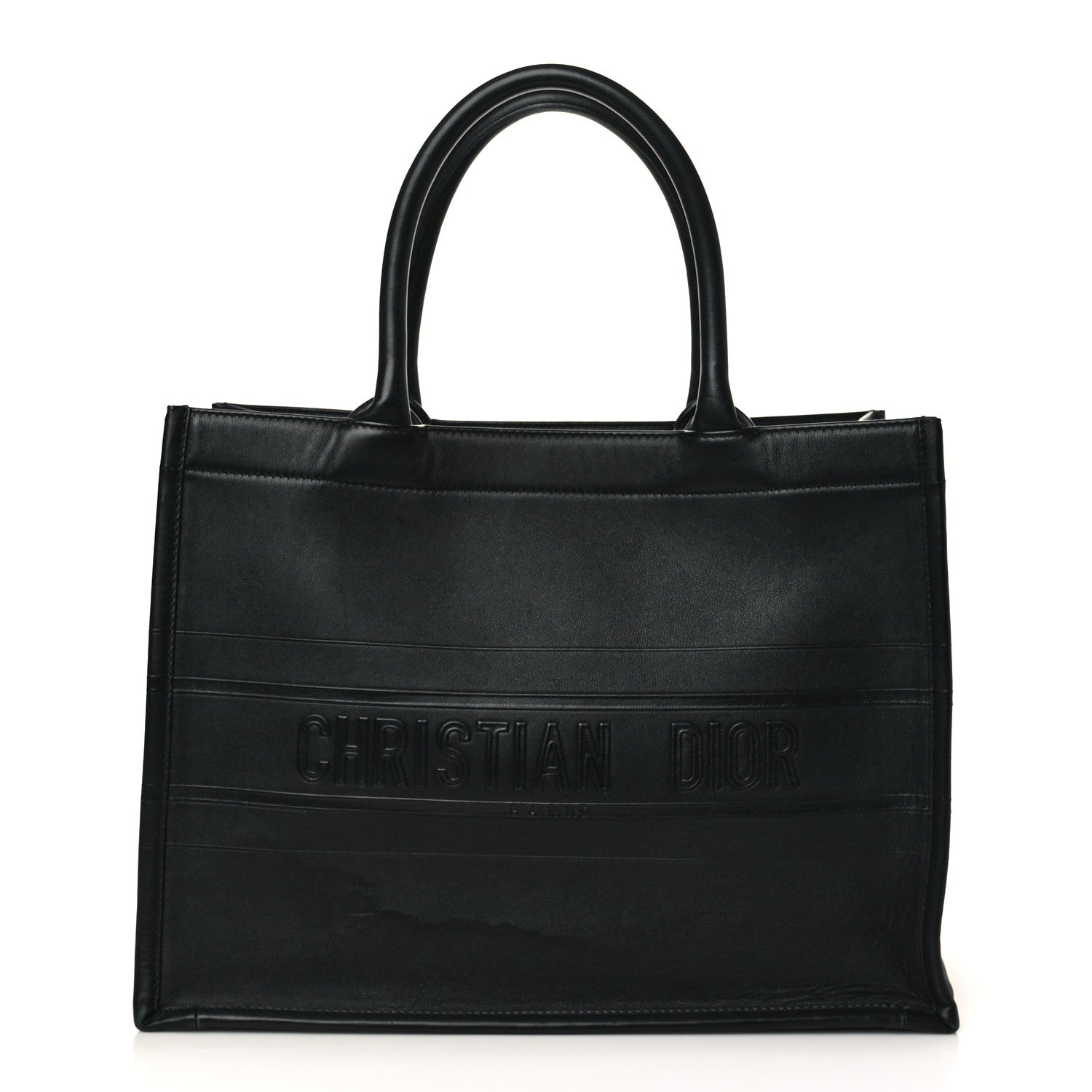 Christian Dior Calfskin Embossed Medium Book Tote Black 1 of 10