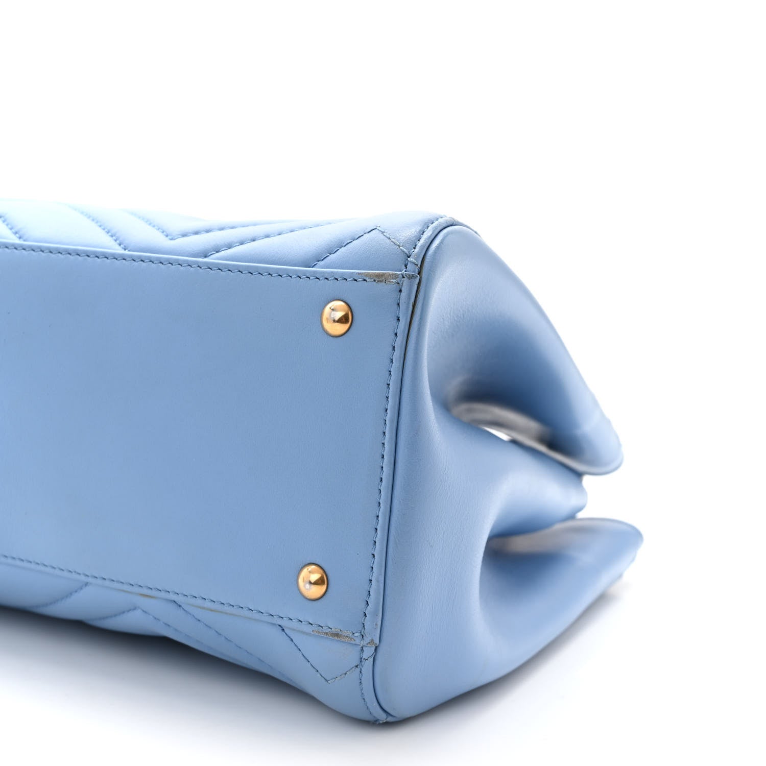 Gucci Calfskin Matelasse Small GG Marmont Tote Clear Sky Blue 10 of 12
