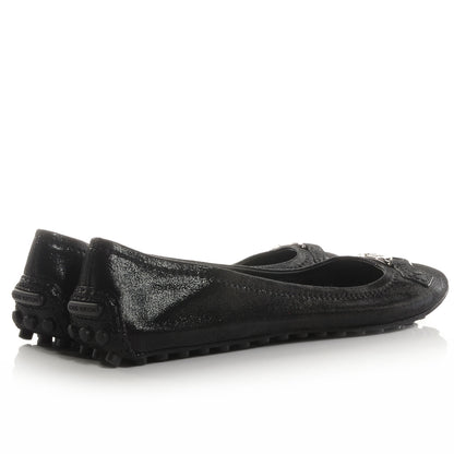Louis Vuitton Iridescent Suede Oxford Ballerina Flats Black 42 4 of 8