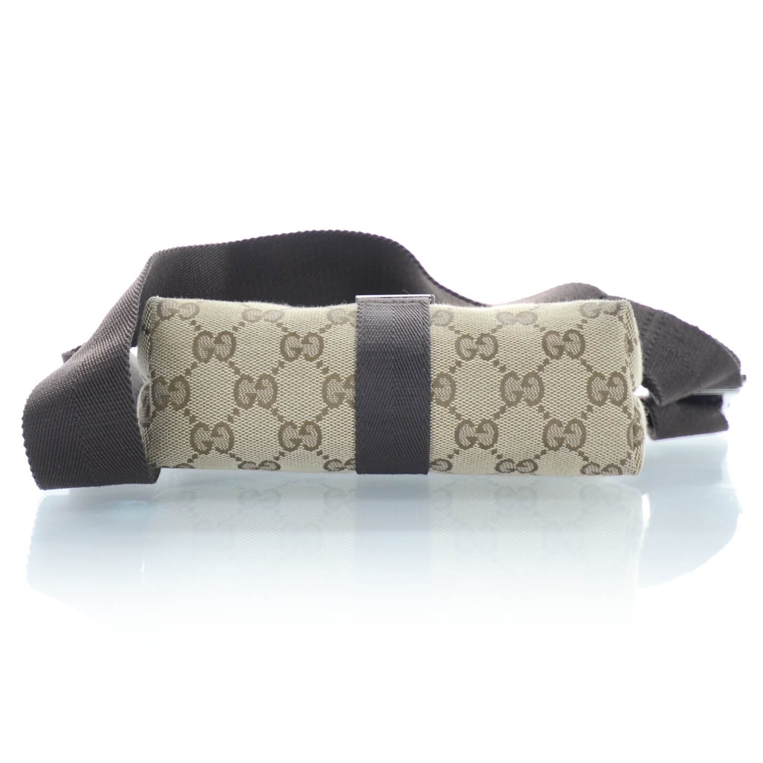 Gucci GG Monogram Buckle Belt Bag Dark Brown 6 of 13