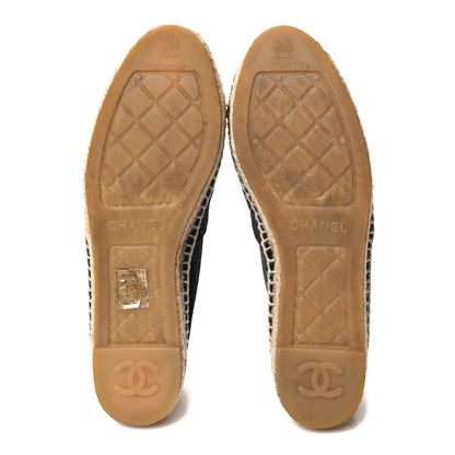 Chanel Fabric Patent Calfskin CC Espadrilles 38 Black 5 of 9