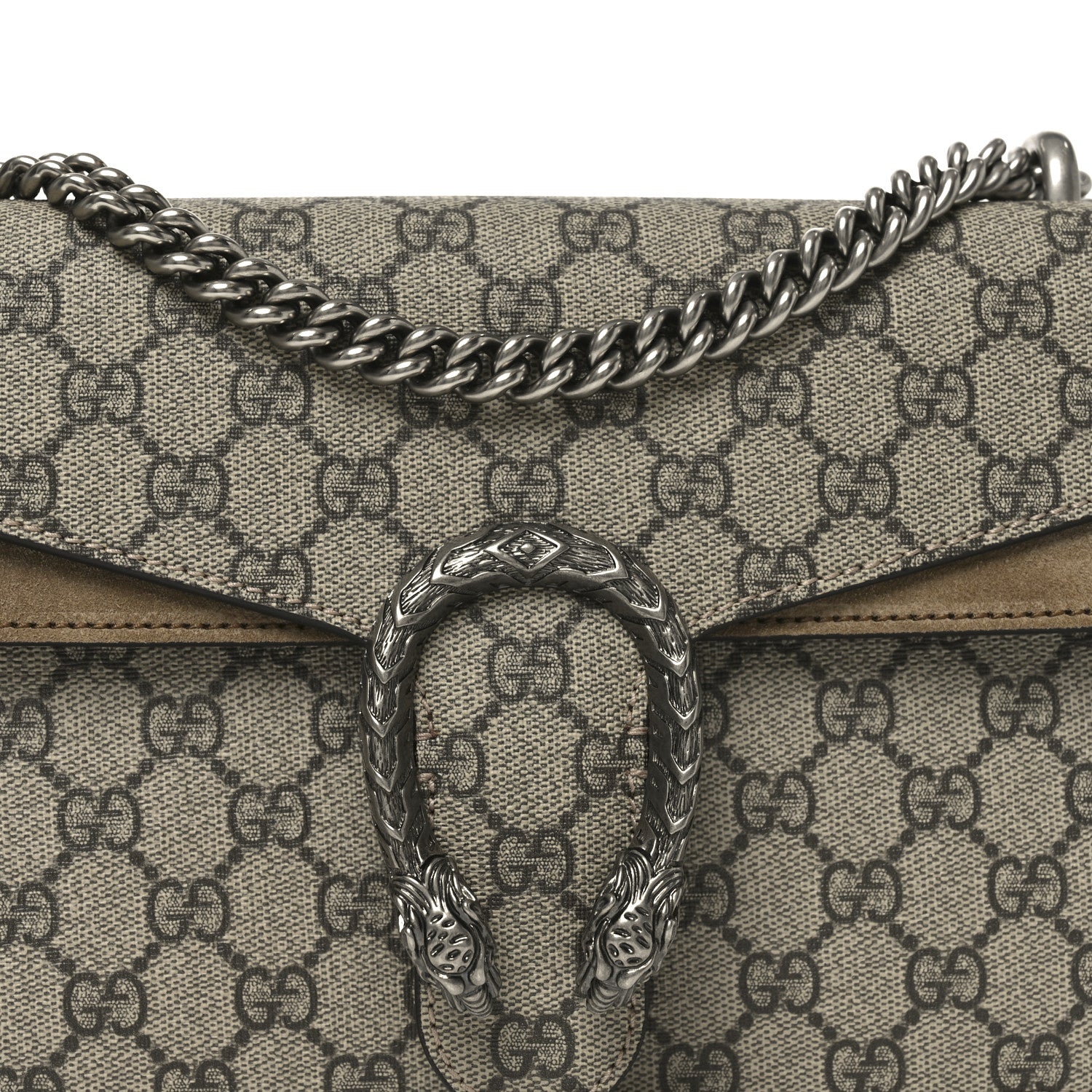 Gucci GG Supreme Monogram Small Dionysus Shoulder Bag Taupe 8 of 10