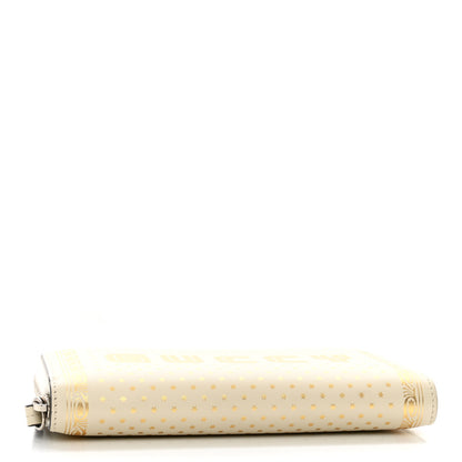 Gucci X SEGA Calfskin GUCCY Stars Zip Around Wallet Mystic White Gold 4 of 13
