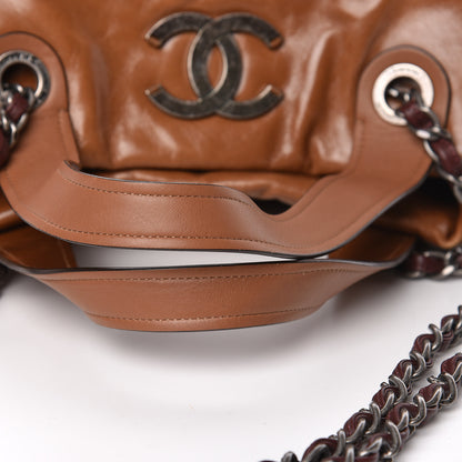 Chanel Iridescent Calfskin Quilted Large In The Mix Tote Light Brown 15 of 16