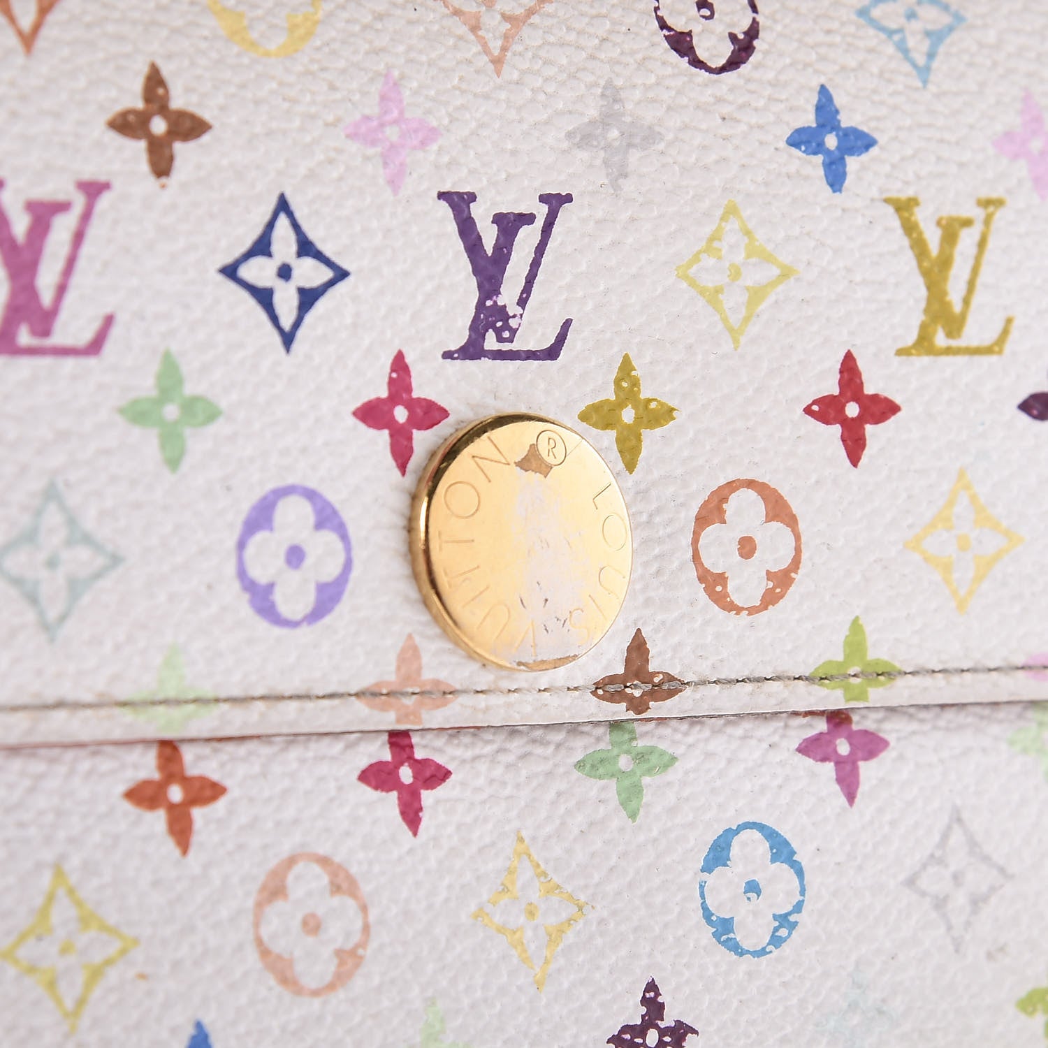 Louis Vuitton Monogram Multicolor Sarah Wallet White Litchi 24 of 24