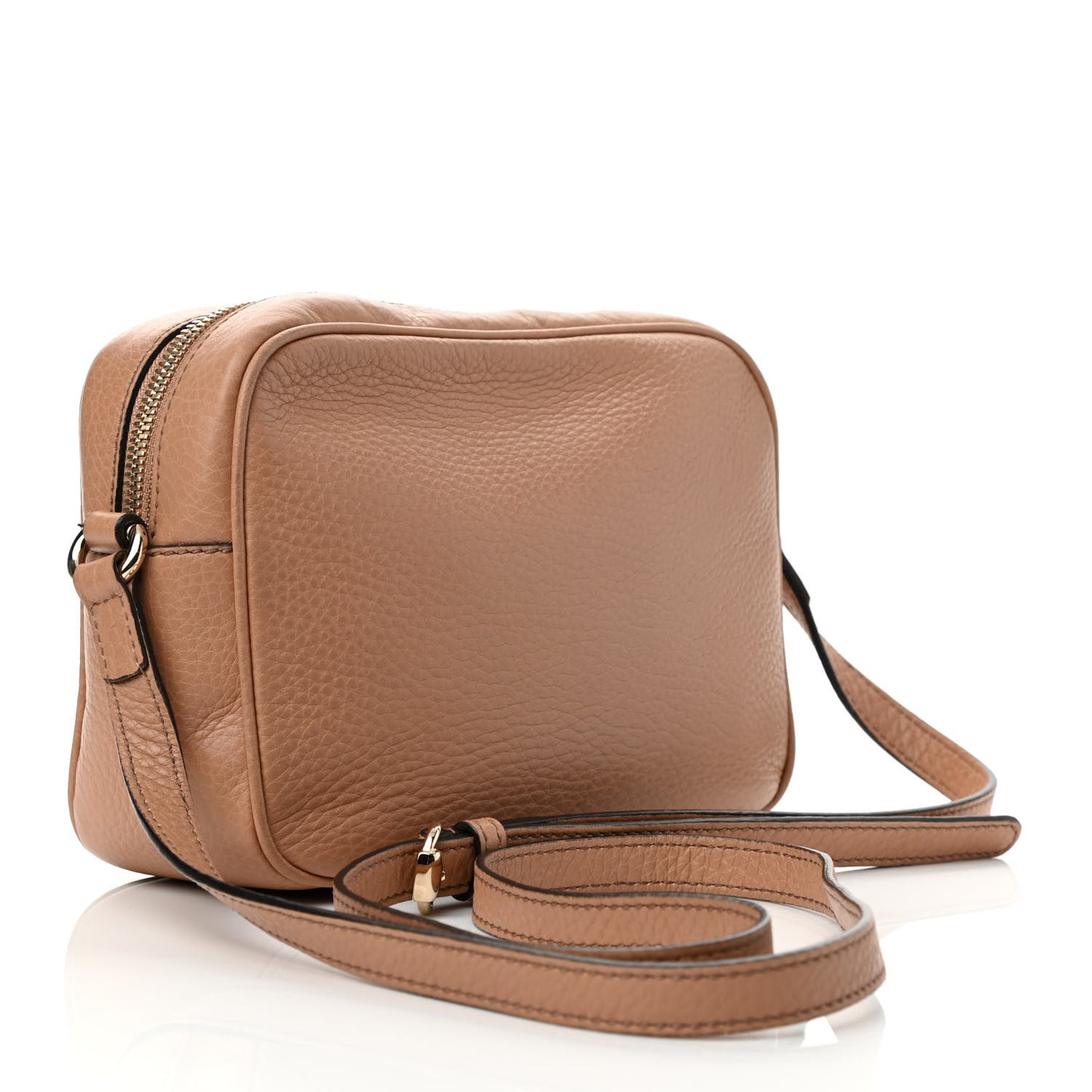 Pebbled Calfskin Small Soho Disco Bag Camelia