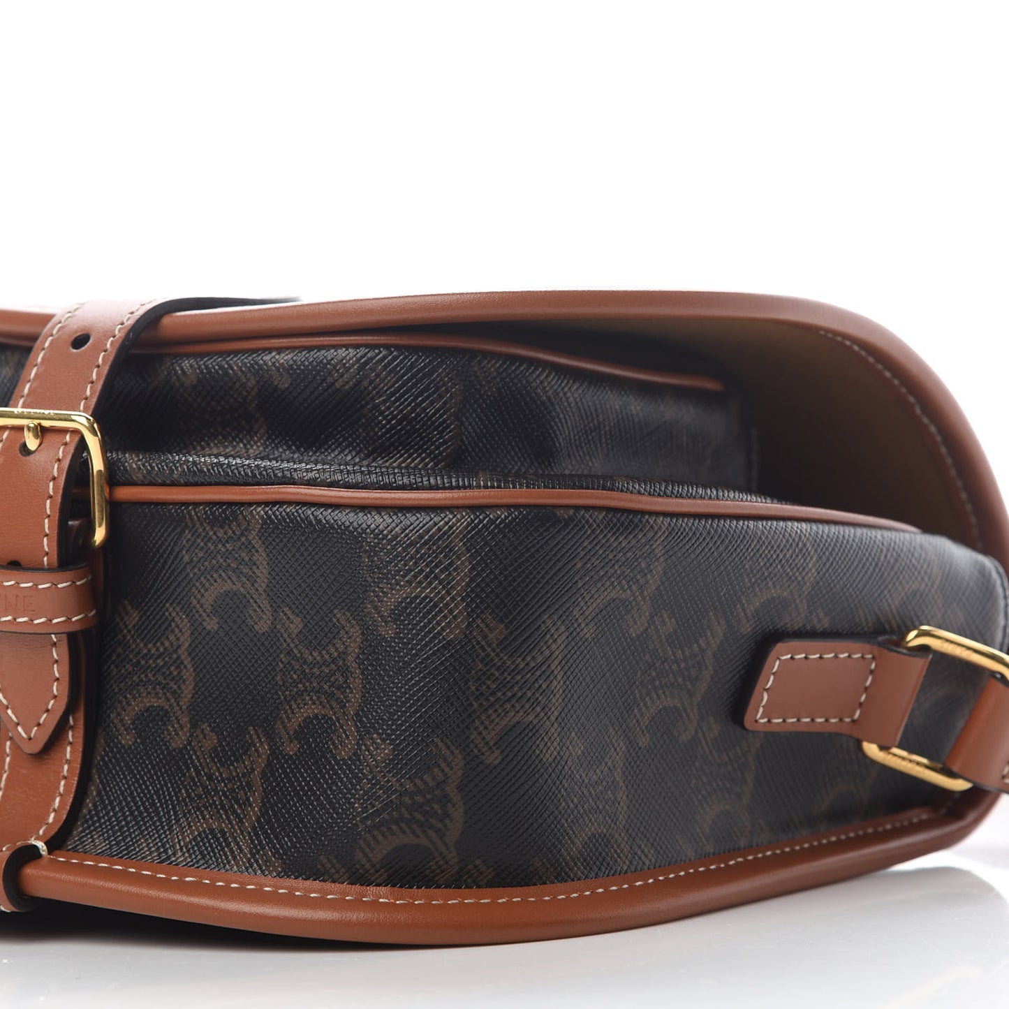 Triomphe Canvas Medium Folco Bag Tan
