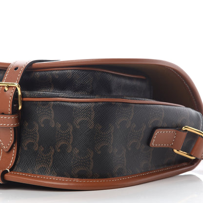 Celine Triomphe Canvas Medium Folco Bag Tan 8 of 8
