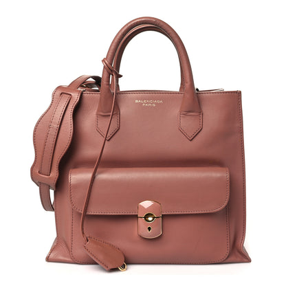 Balenciaga Calfskin Padlock All Afternoon Tote Pink 1 of 19